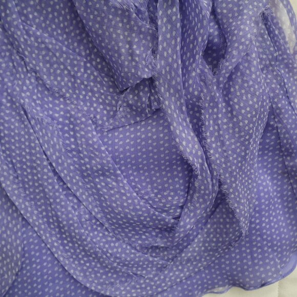 Emporio Armani Silk Lavender Micro Dot Ruffle Skirt - Picture 5 of 6